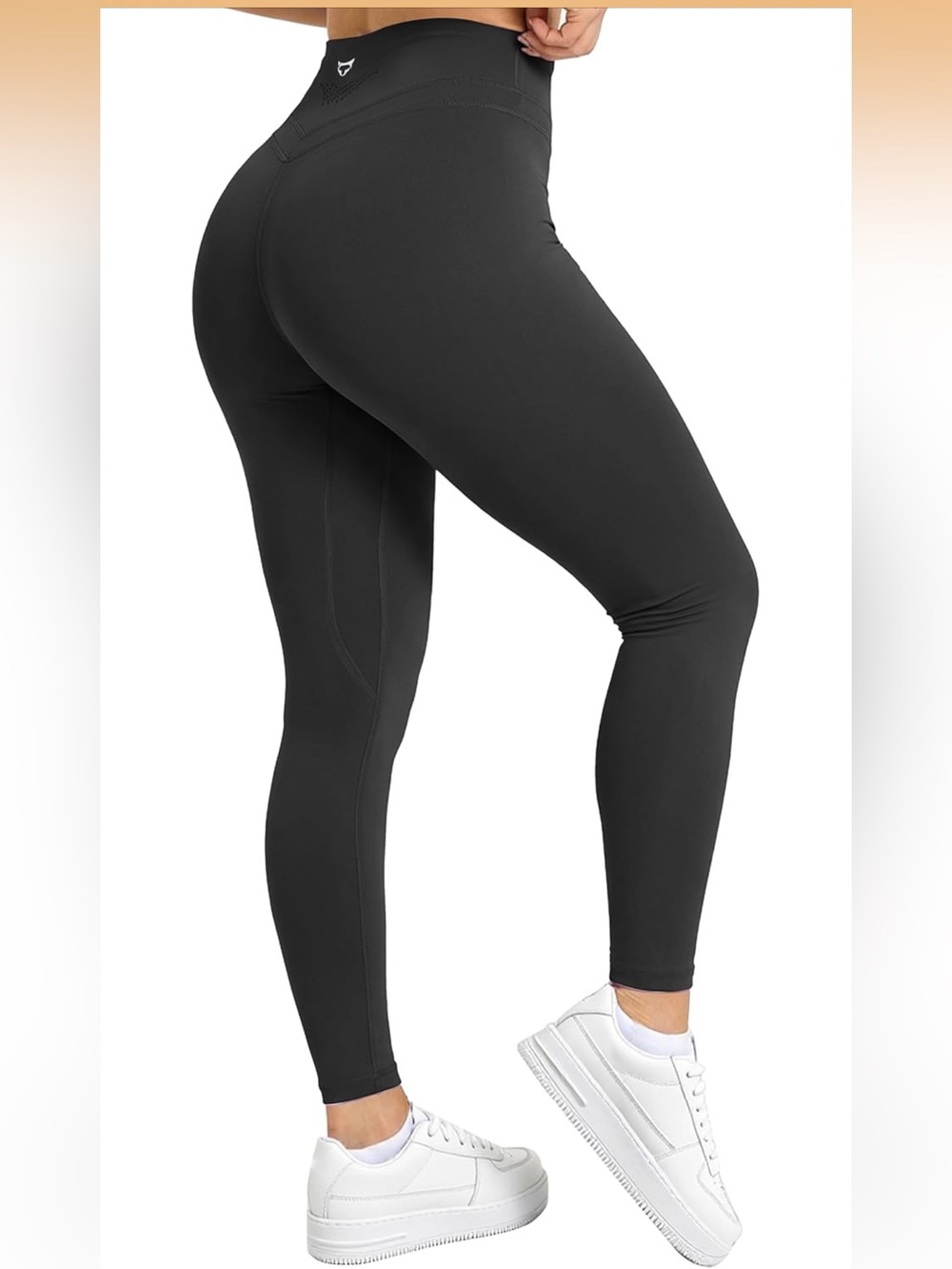 TomTiger Sculpting High Waisted Gym Leggings Black Women Small Contour Fit